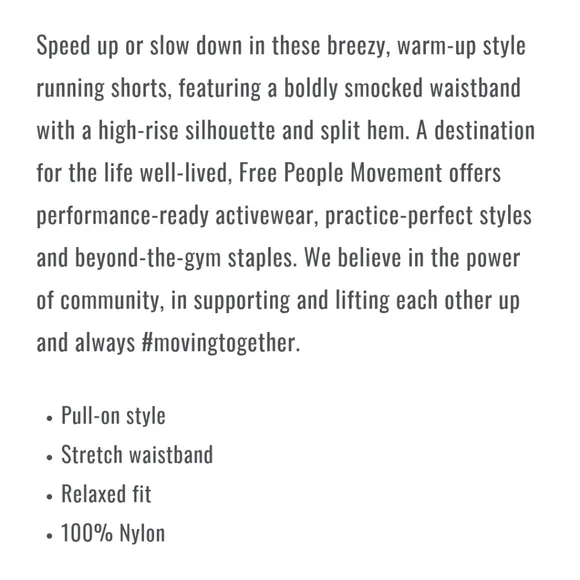 FP MOVEMENT "The Way Home" Running Shorts Papaya Large 10 Sport Athlete - Picture 2 of 10